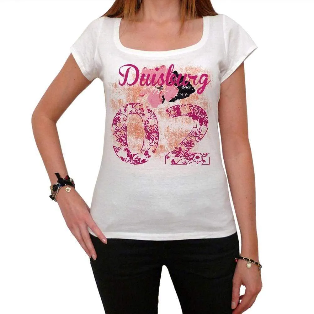 02, Duisburg, Women's Short Sleeve Round Neck T-shirt 00008