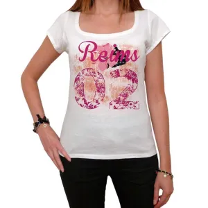 02, Reims, Women's Short Sleeve Round Neck T-shirt 00008