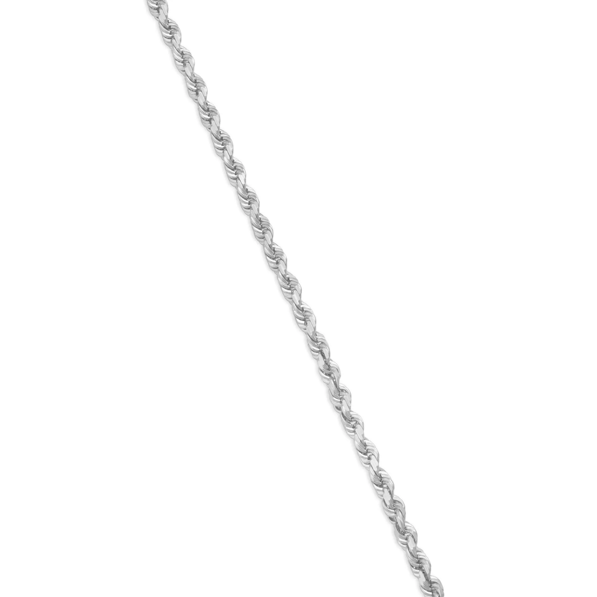 10K Solid Gold Rope Chain, 3mm