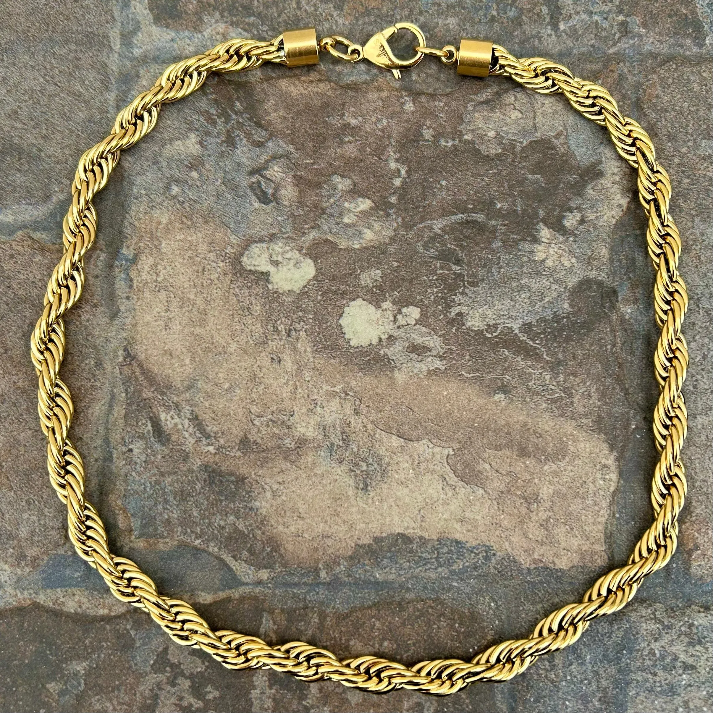 10MM Rope Chain Necklace - Gold - TR04