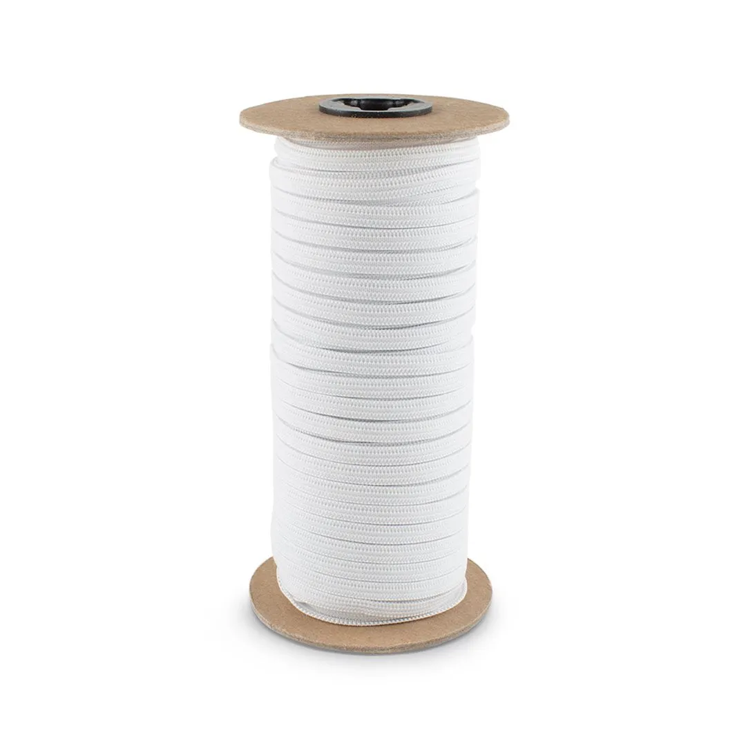 1/4" White Knitted Elastic Band - 288 Yard Roll