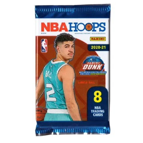 2020-21 Panini NBA Hoops Basketball Hobby Pack (1 Pack)