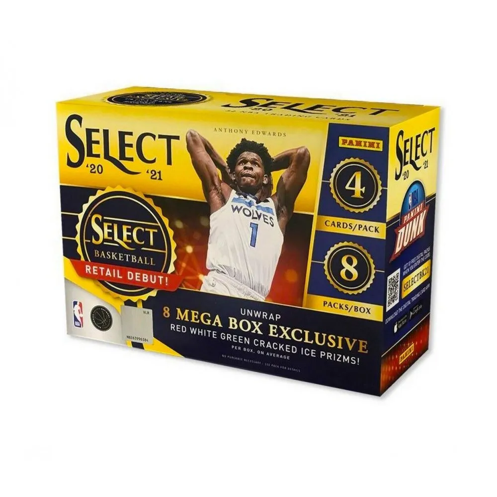 2020-21 Panini Select Basketball Mega Box (Red, White, Green Cracked Ice Prizms)