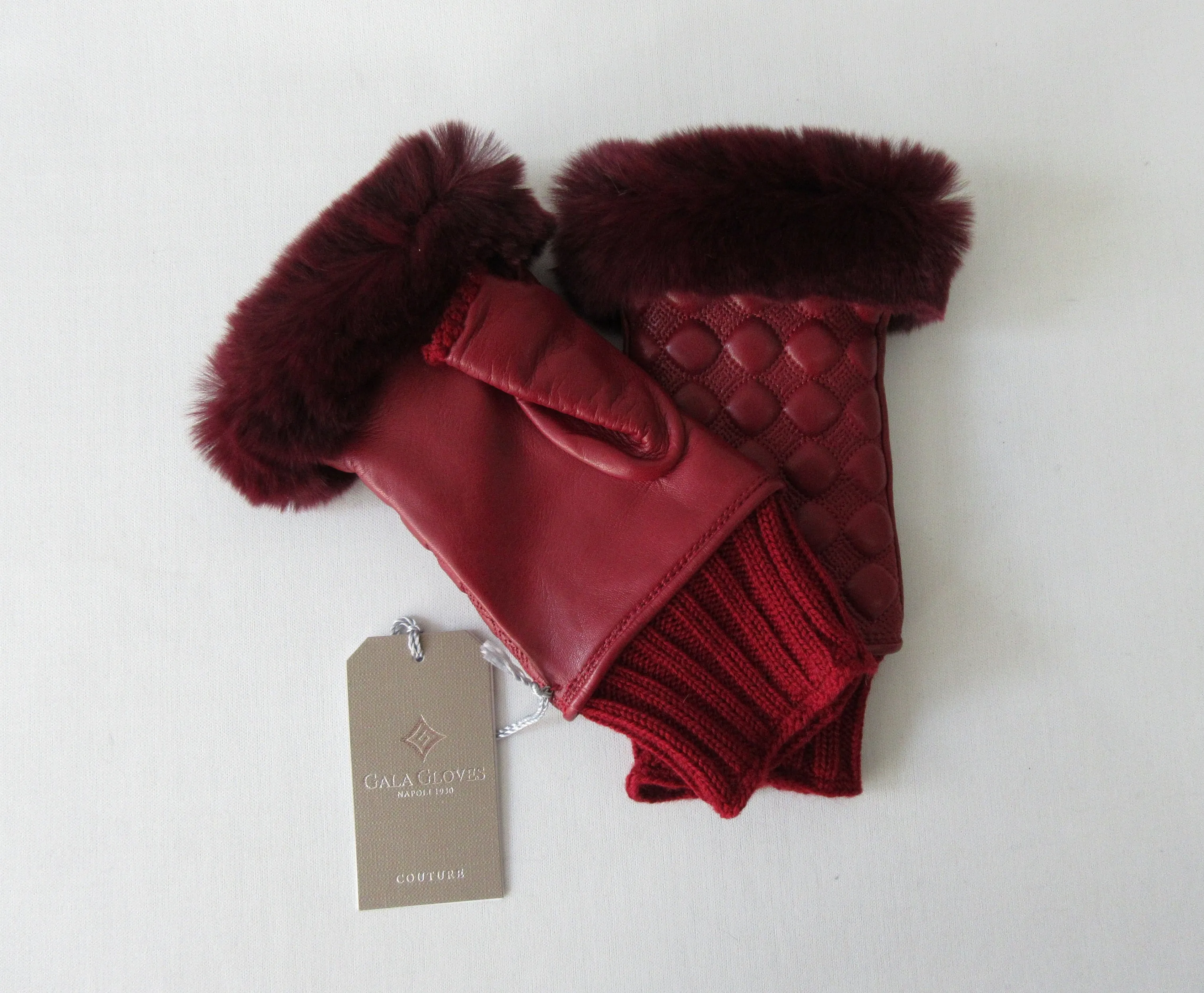 20G06 -Gala Gloves Couture Red Fingerless Gloves