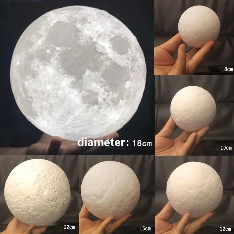 3D Moon Lamp India/Moon Shaped Lamp/Led Moon Lamp/Lunar Moonlight Lamp - Multi Color