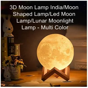 3D Moon Lamp India/Moon Shaped Lamp/Led Moon Lamp/Lunar Moonlight Lamp - Multi Color