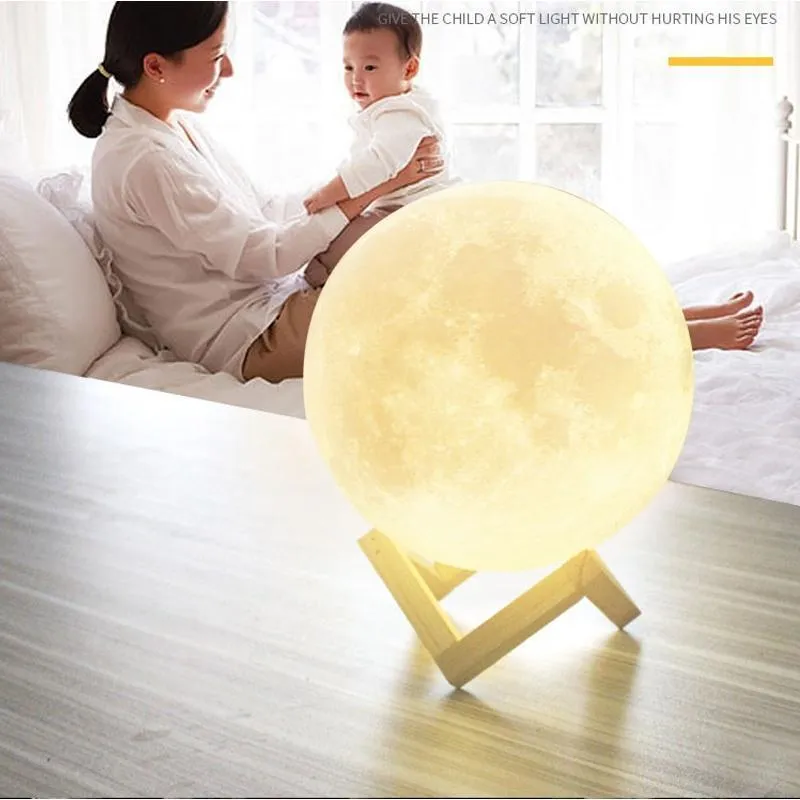 3D Moon Lamp India/Moon Shaped Lamp/Led Moon Lamp/Lunar Moonlight Lamp - Multi Color