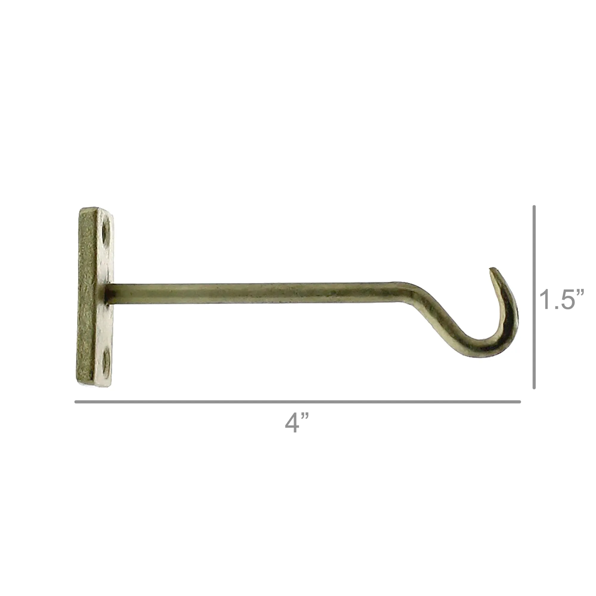 4" Brass Wall Hook