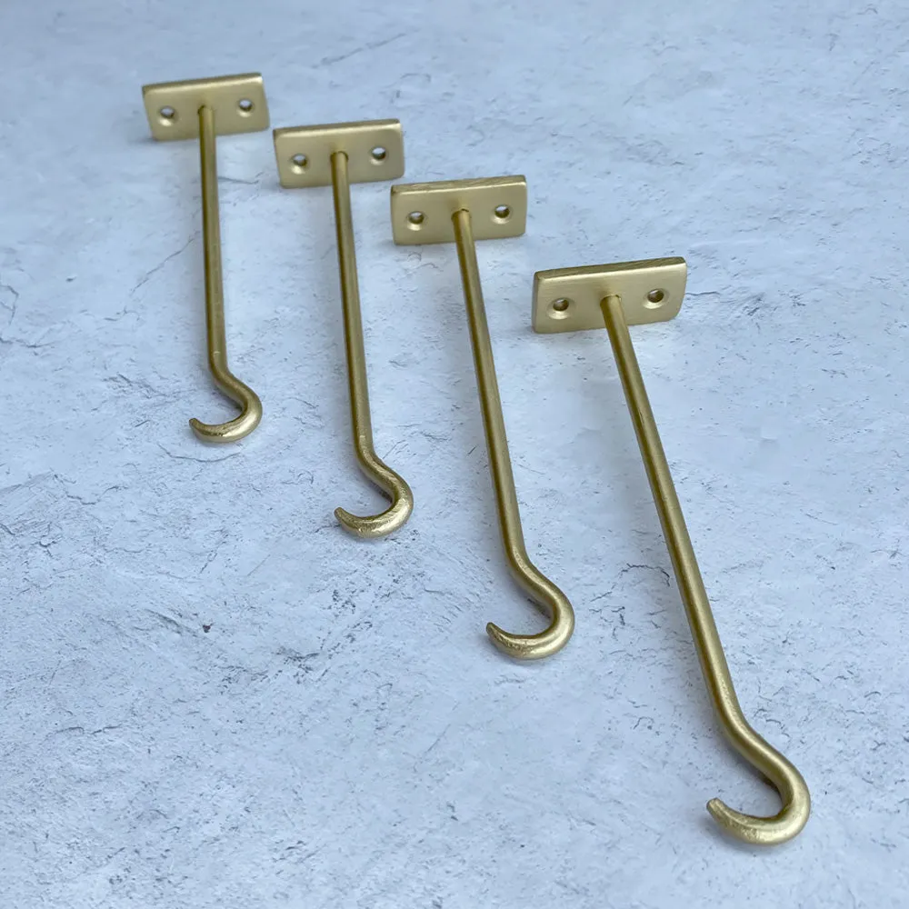 6" Brass Wall Hook