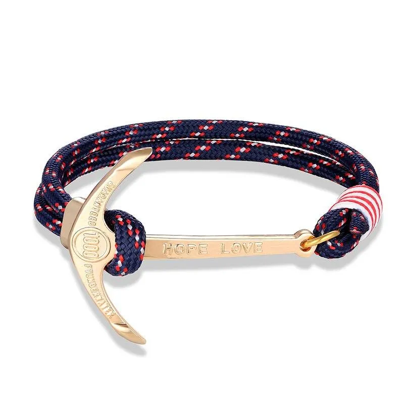 Anchor of Hope Gold-Tone Nautical Bracelet