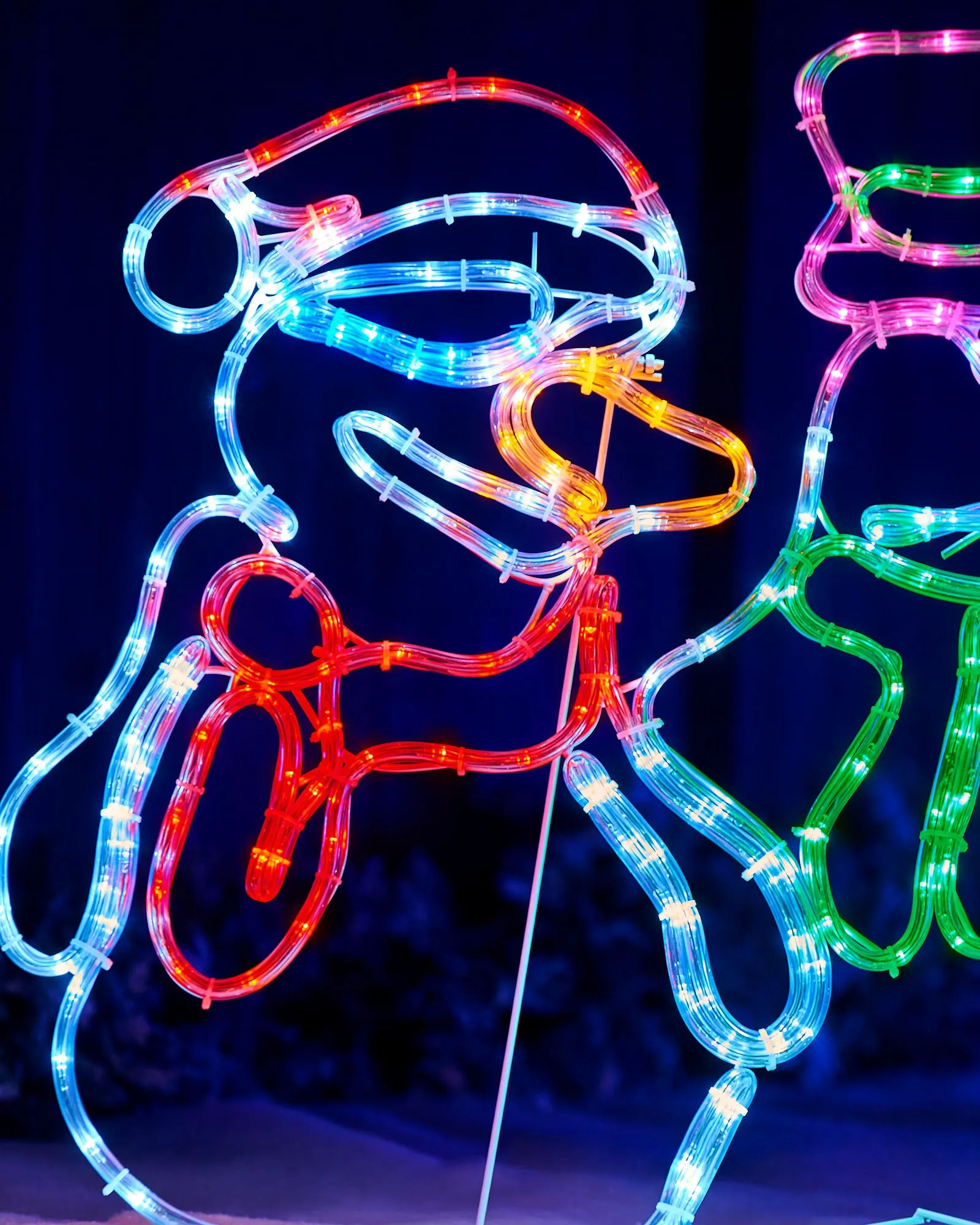 Animated Snowman Rope Light Silhouette, 105 cm