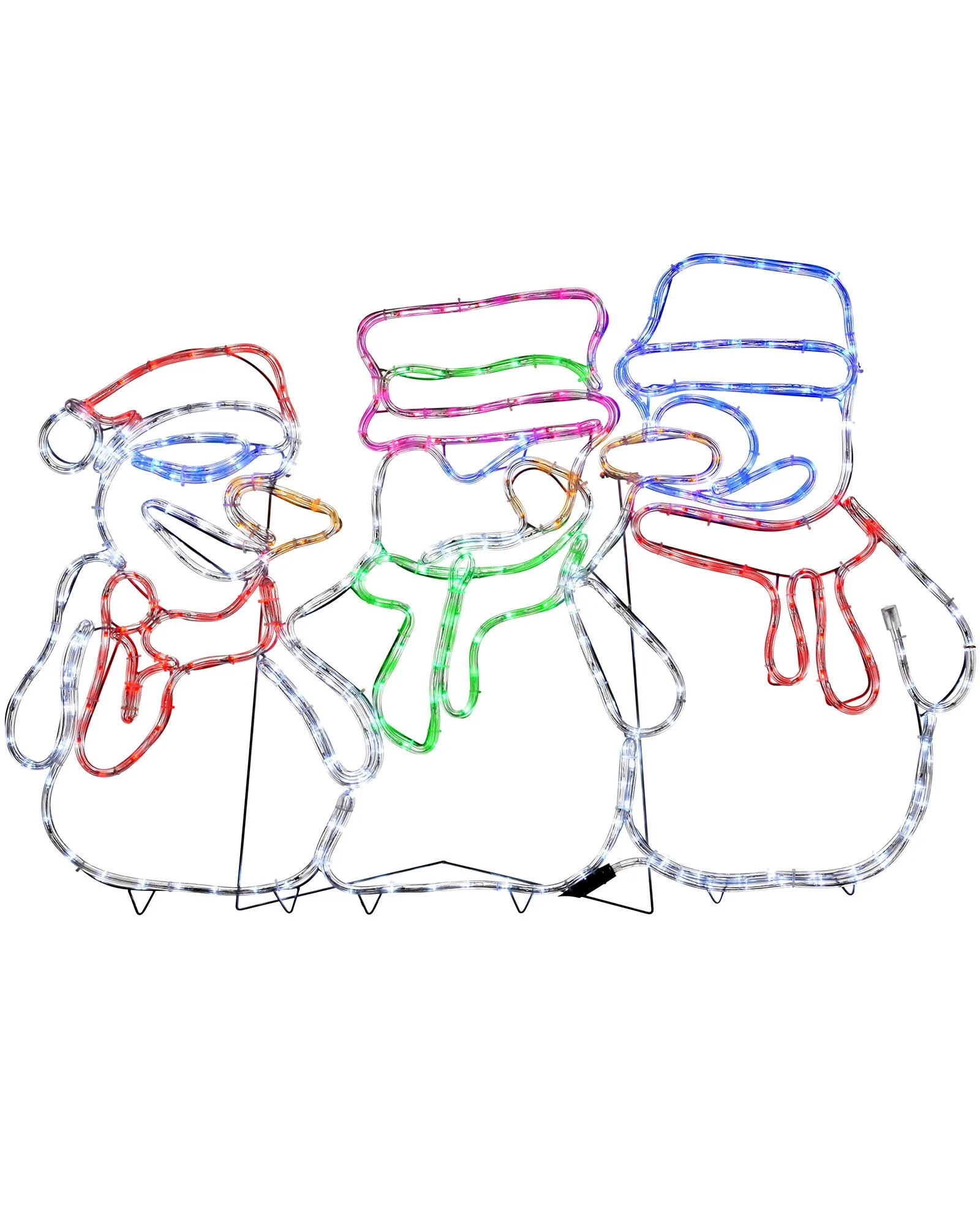 Animated Snowman Rope Light Silhouette, 105 cm