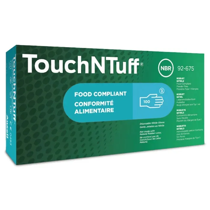 Ansell 92-600 Touch-N-Tuff Gloves Powder-Free