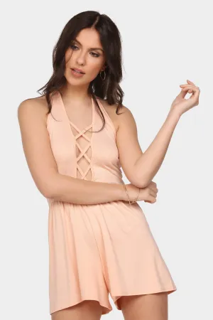 Apricot Criss Cross Front Playsuit