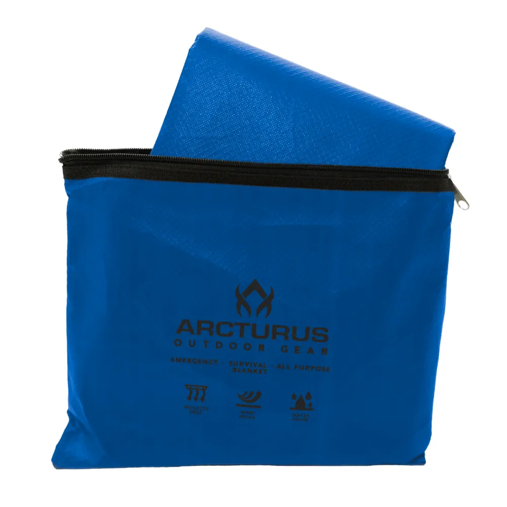 Arcturus Outdoor Survival Blanket 60" x 82" - Blue