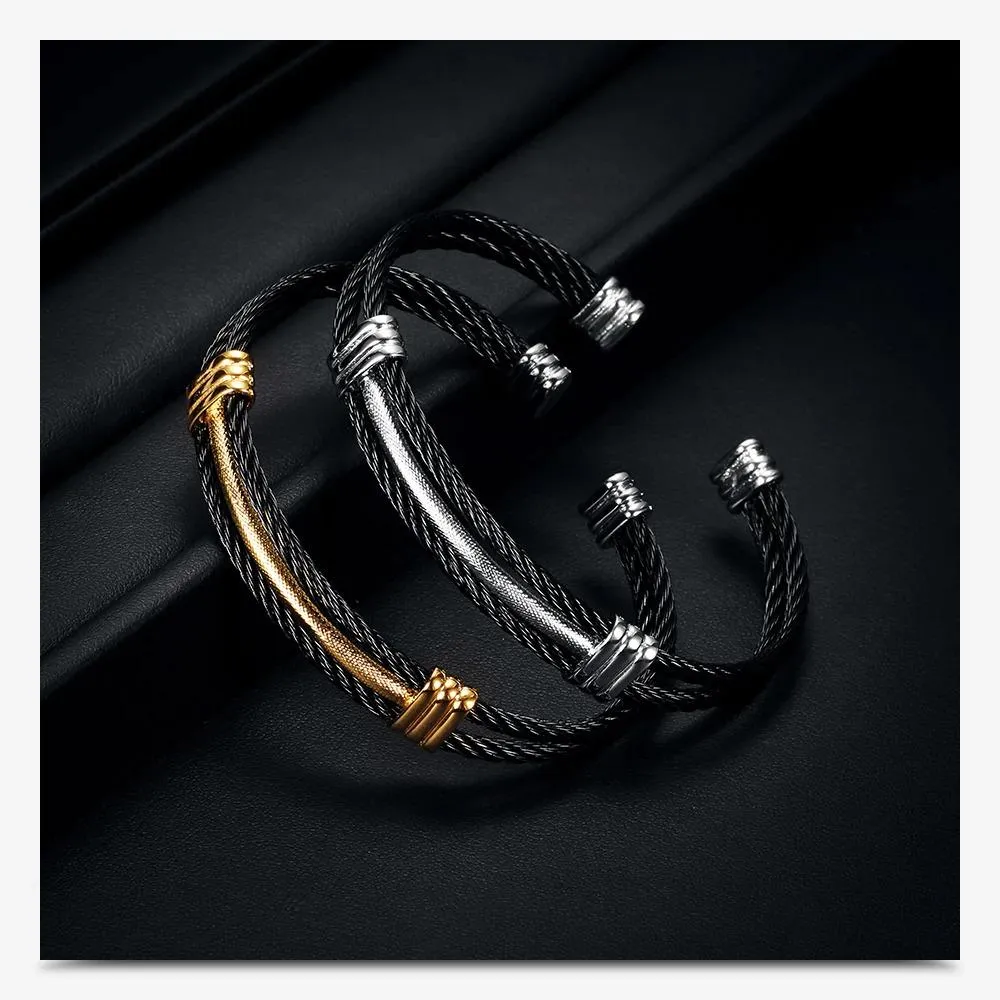 Arjen Metal Rope Cuff Bracelet