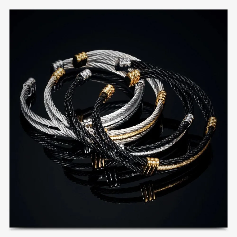 Arjen Metal Rope Cuff Bracelet