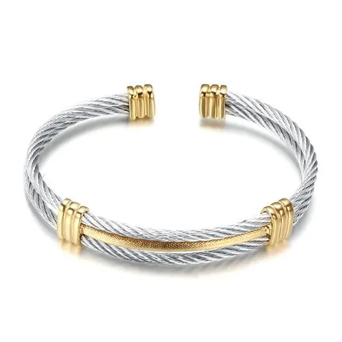 Arjen Metal Rope Cuff Bracelet