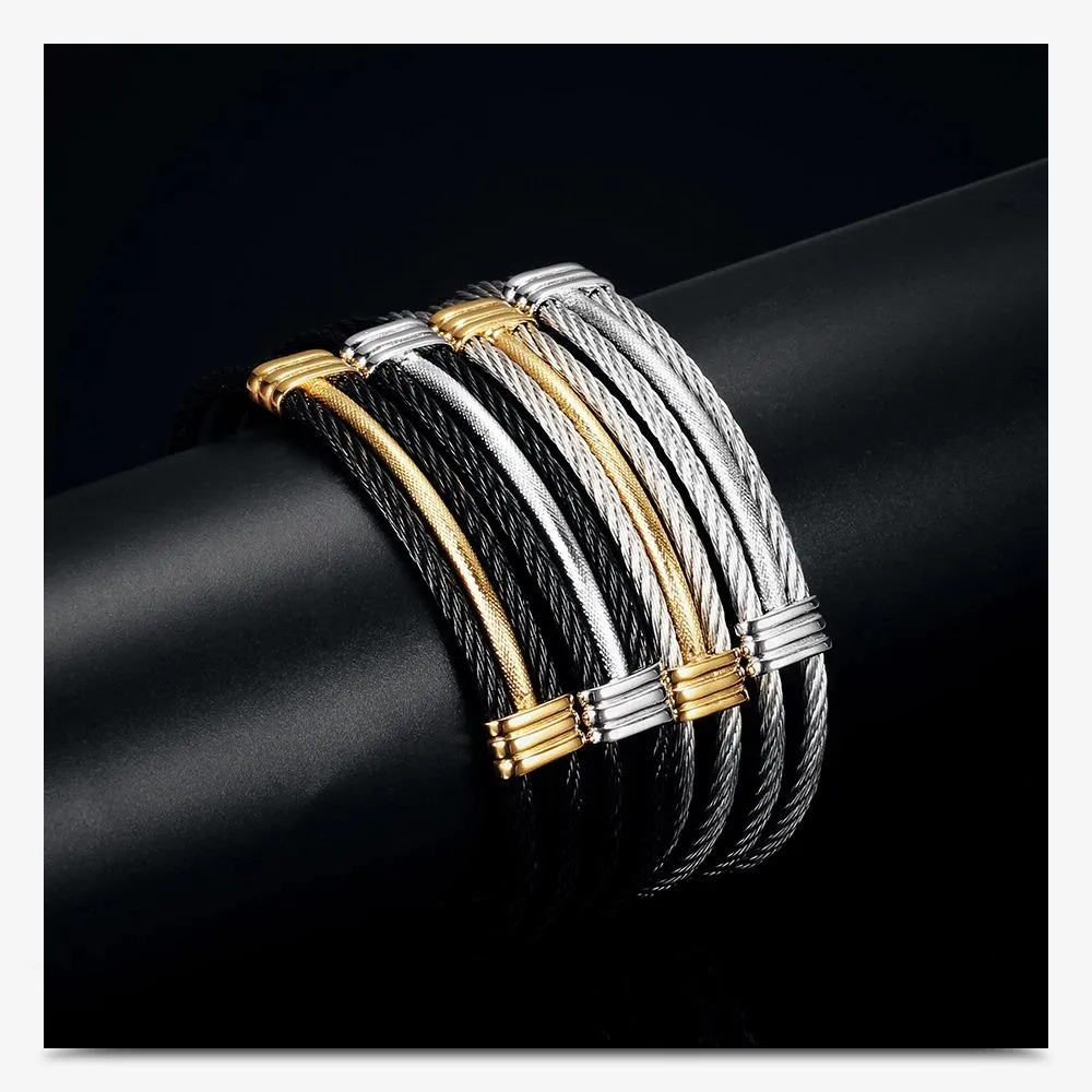 Arjen Metal Rope Cuff Bracelet