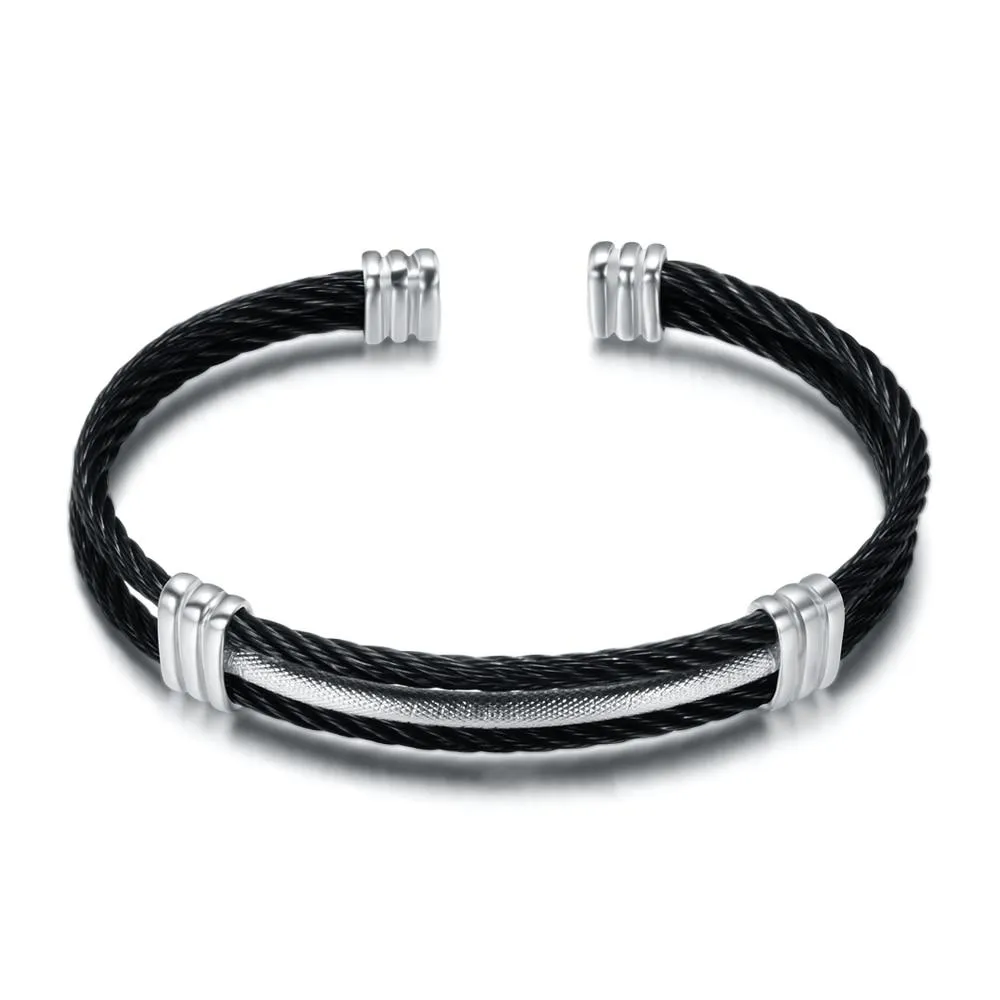 Arjen Metal Rope Cuff Bracelet