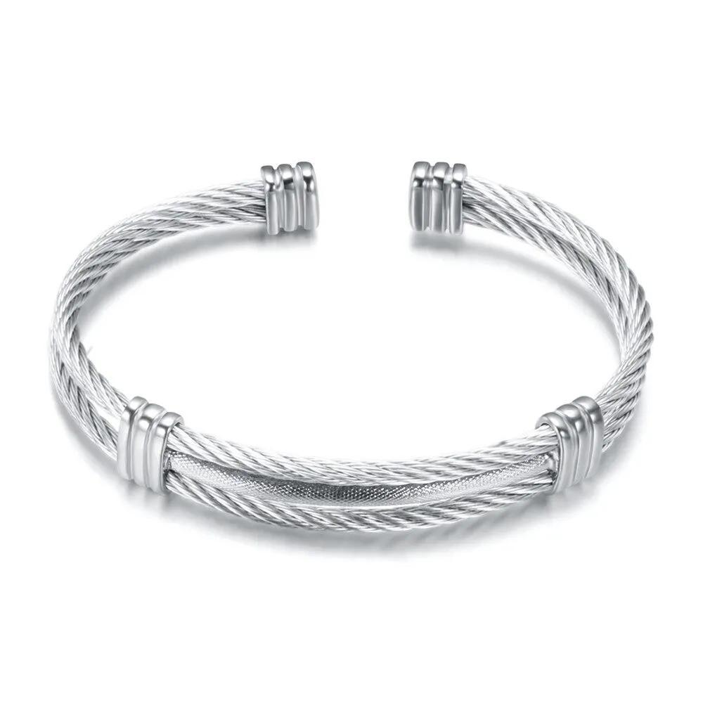 Arjen Metal Rope Cuff Bracelet