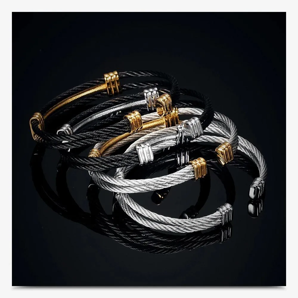 Arjen Metal Rope Cuff Bracelet