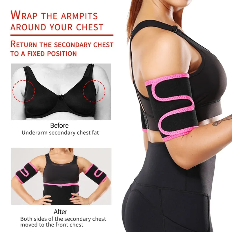 Arm Trimmers Sauna Sweat Band for Women Sauna Effect Arm Slimmer Anti Cellulite Arm Shapers Weight Loss Workout Body Shaper