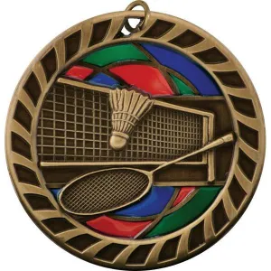 badminton stained glass medal