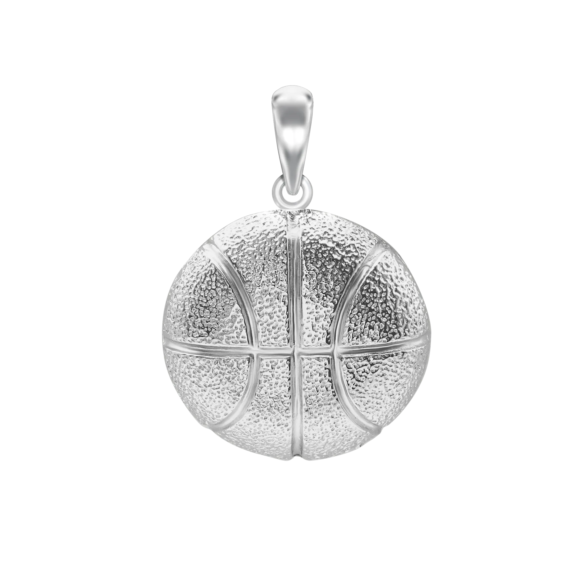 Basketball Charm in Sterling Silver (29 x 21mm)