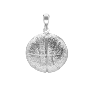 Basketball Charm in Sterling Silver (29 x 21mm)