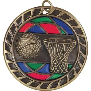 basketball stained glass medal