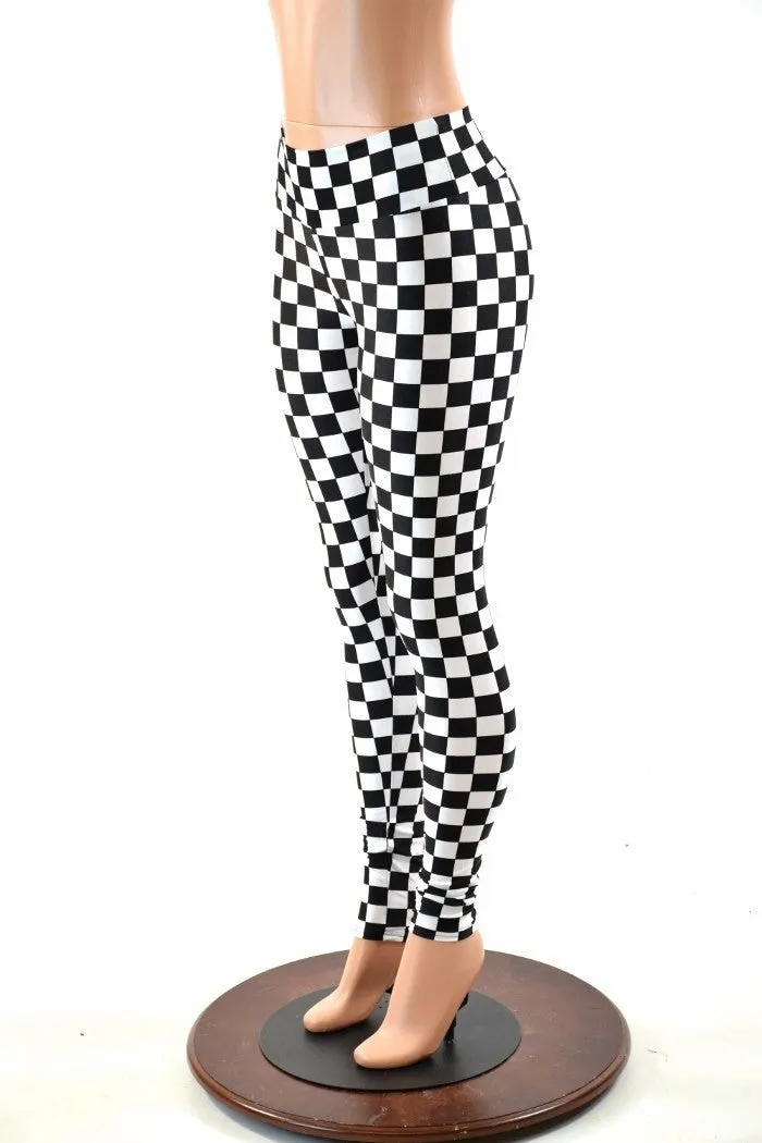 Black & White Checkered Leggings