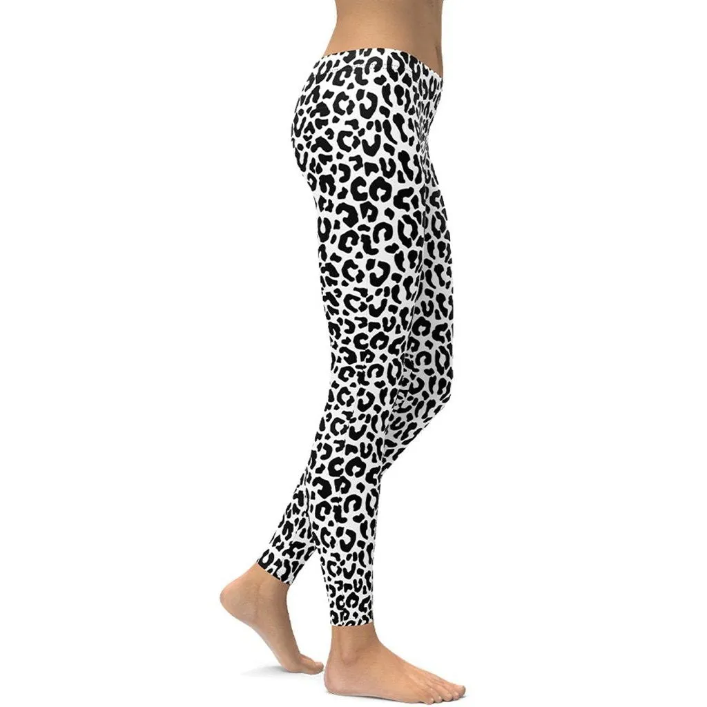 Black & White Leopard Leggings