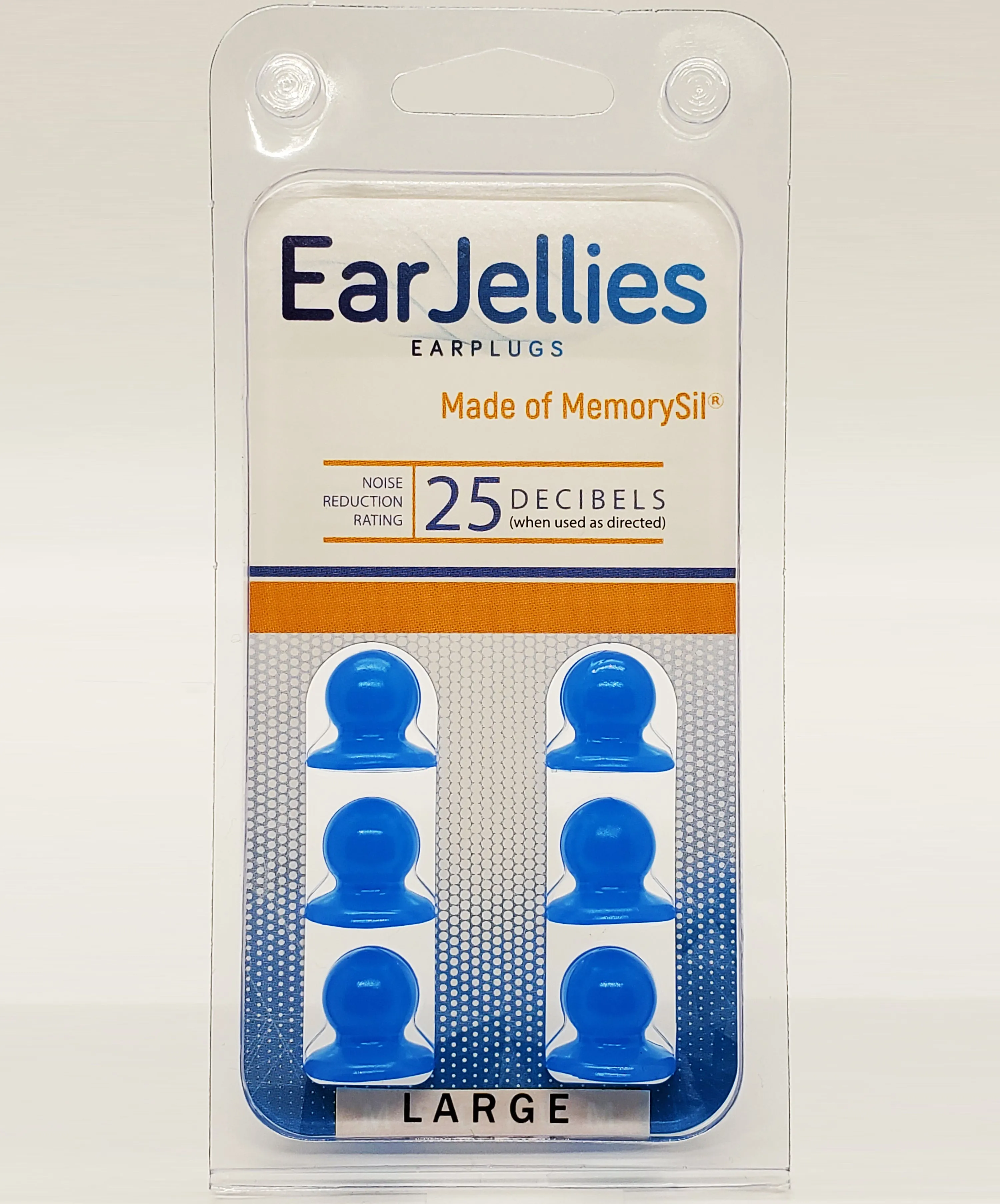 Blue EarJellies Earplugs - 3 Pairs