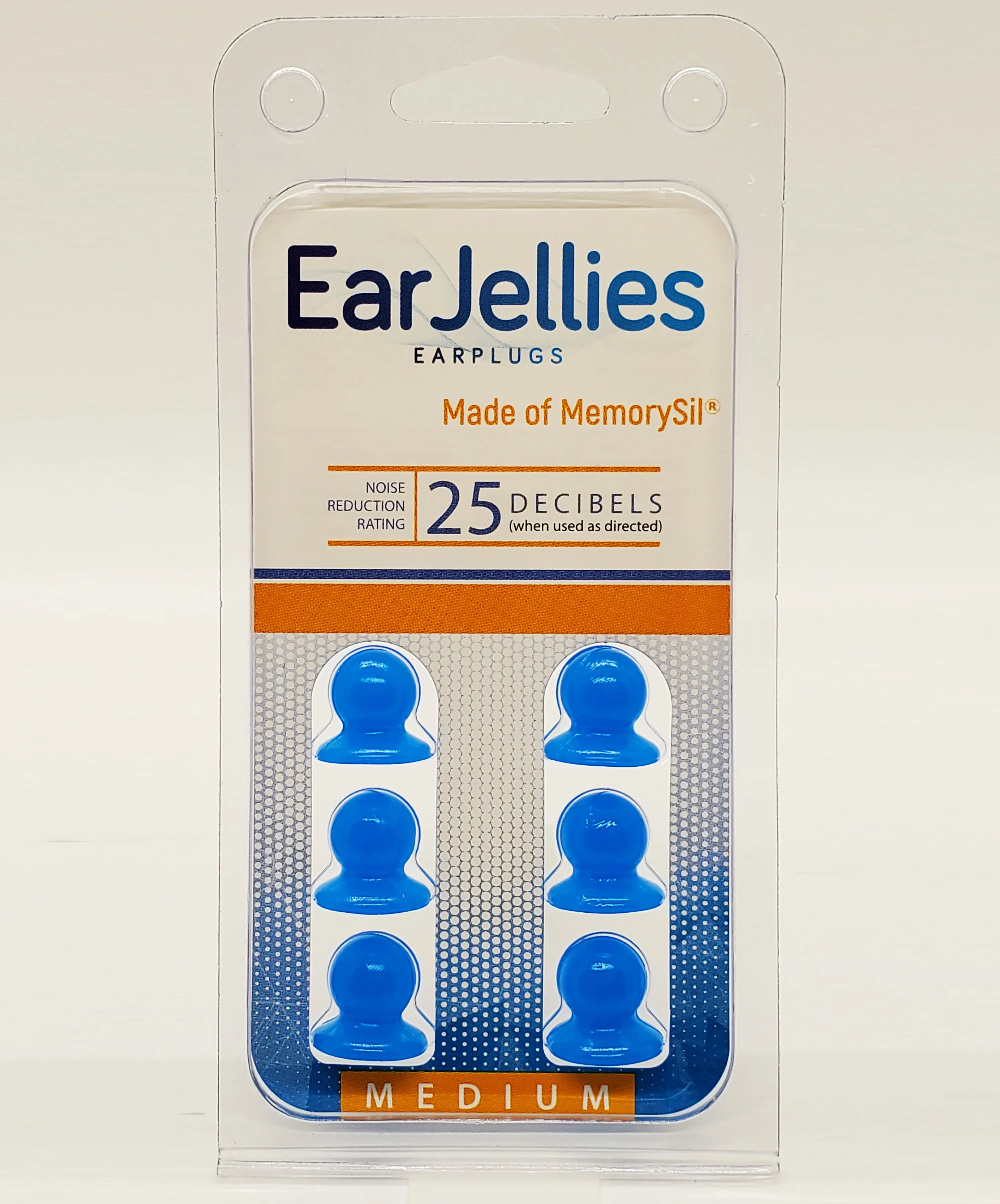 Blue EarJellies Earplugs - 3 Pairs