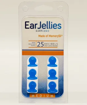 Blue EarJellies Earplugs - 3 Pairs