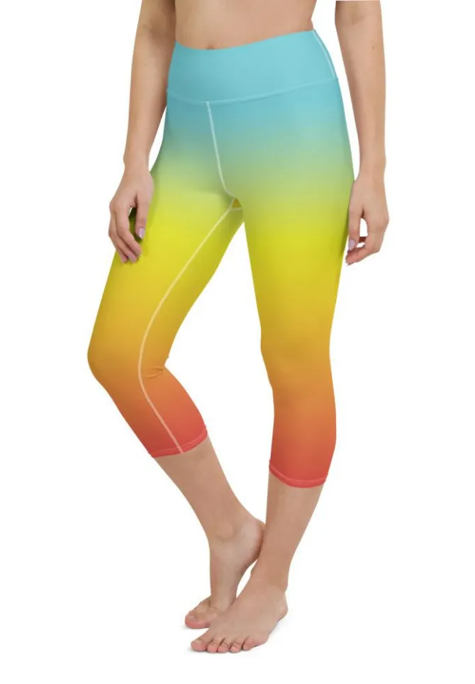 Bohemian Rainbow Yoga Capris