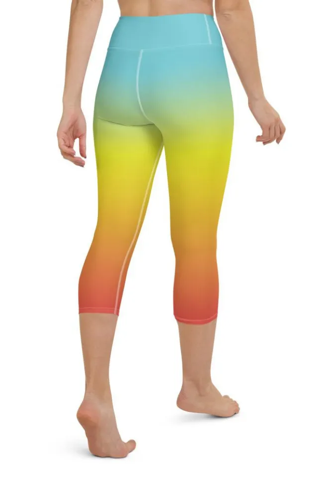 Bohemian Rainbow Yoga Capris