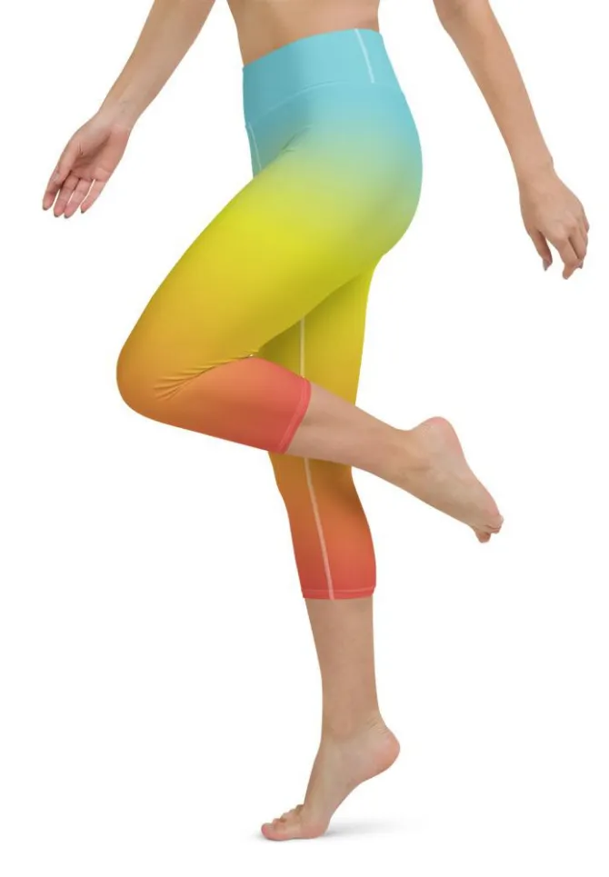 Bohemian Rainbow Yoga Capris