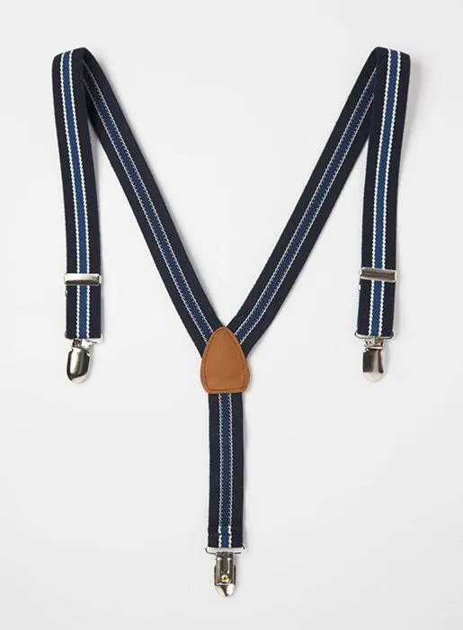 Braces in Navy Stripe