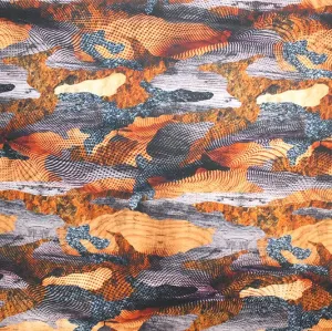 Camo Brown Printed Spandex | Blue Moon Fabrics