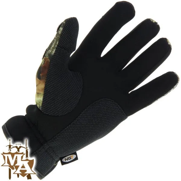 Camo Neoprene Fishing / Shooting Gloves