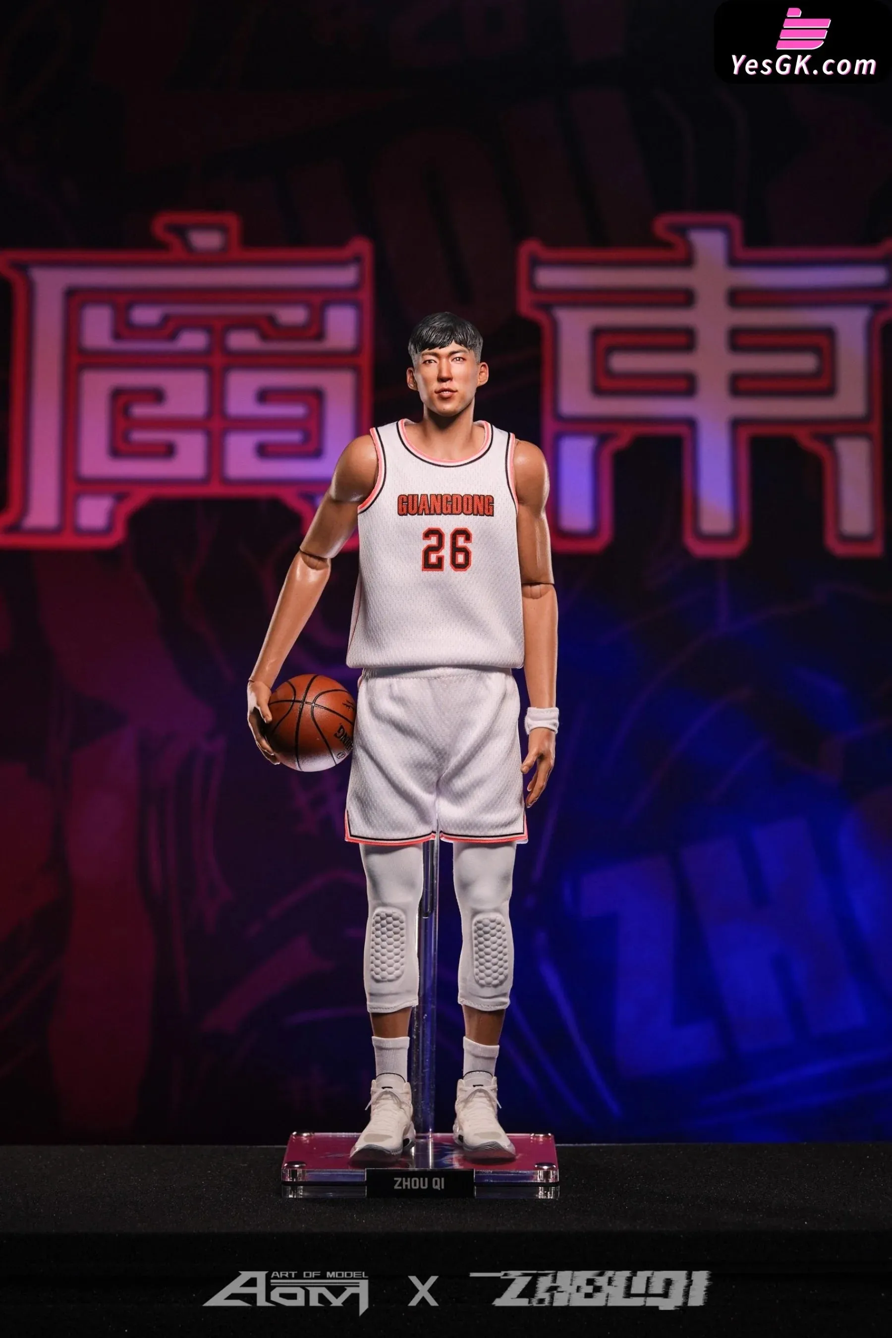 CBA AOM & Zhou Qi linkage autographed limited edition 16 wax level mobile soldier Action Figure - AOM TOYS Studio [Pre-Order]