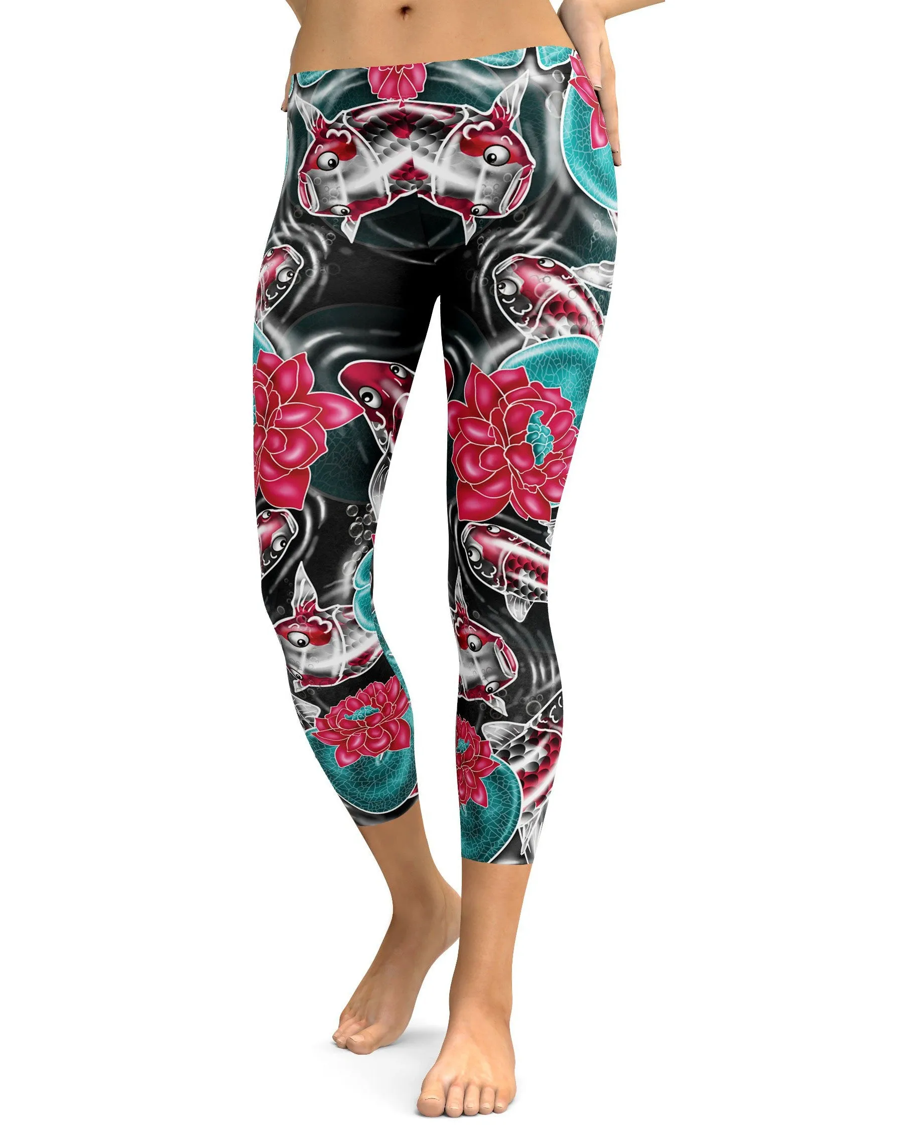 Colorful Koi Fish Capris