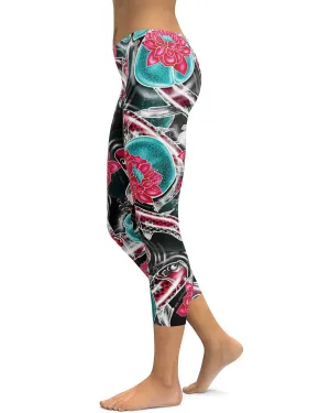 Colorful Koi Fish Capris