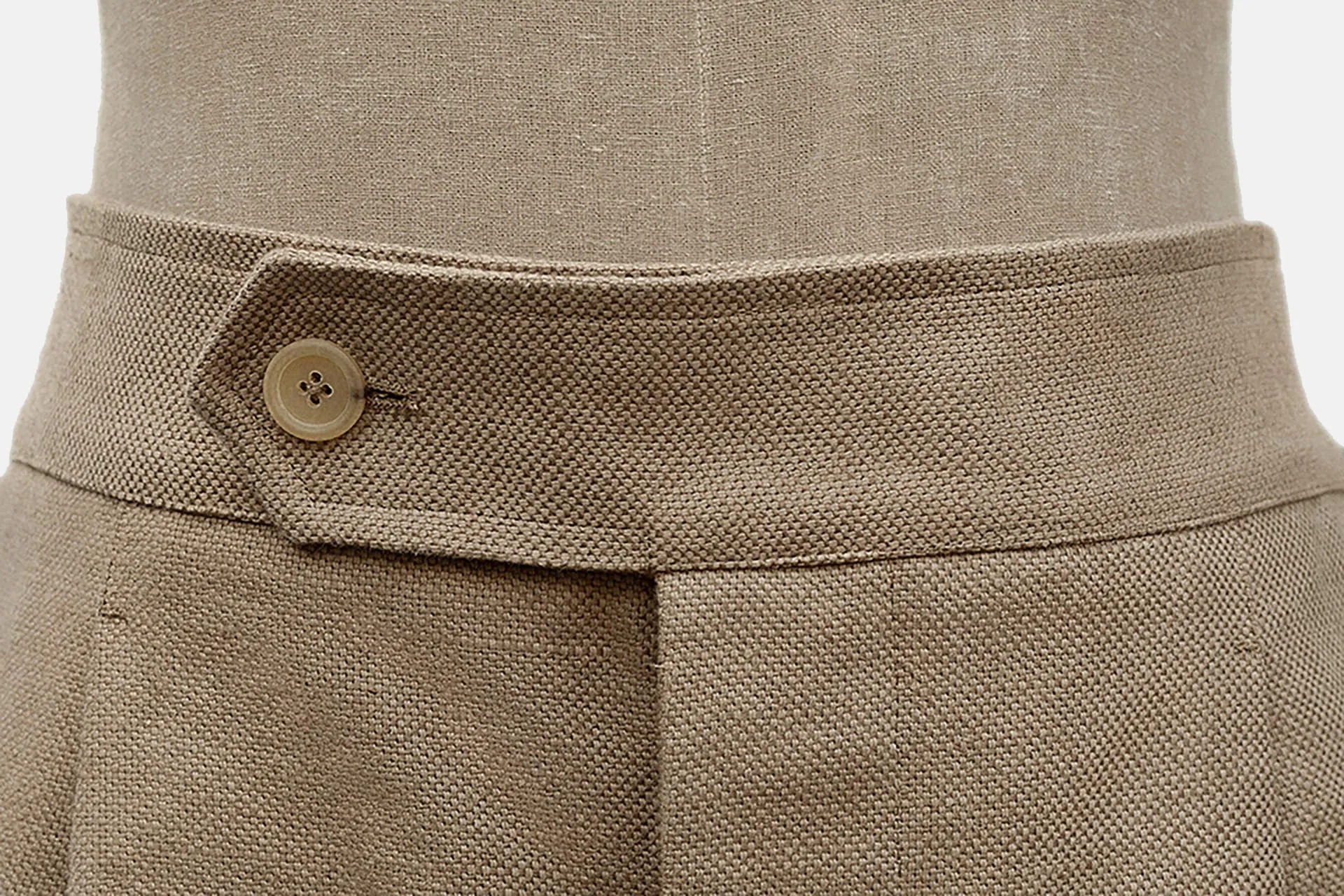 Cotton-Linen Hopsack Shorts