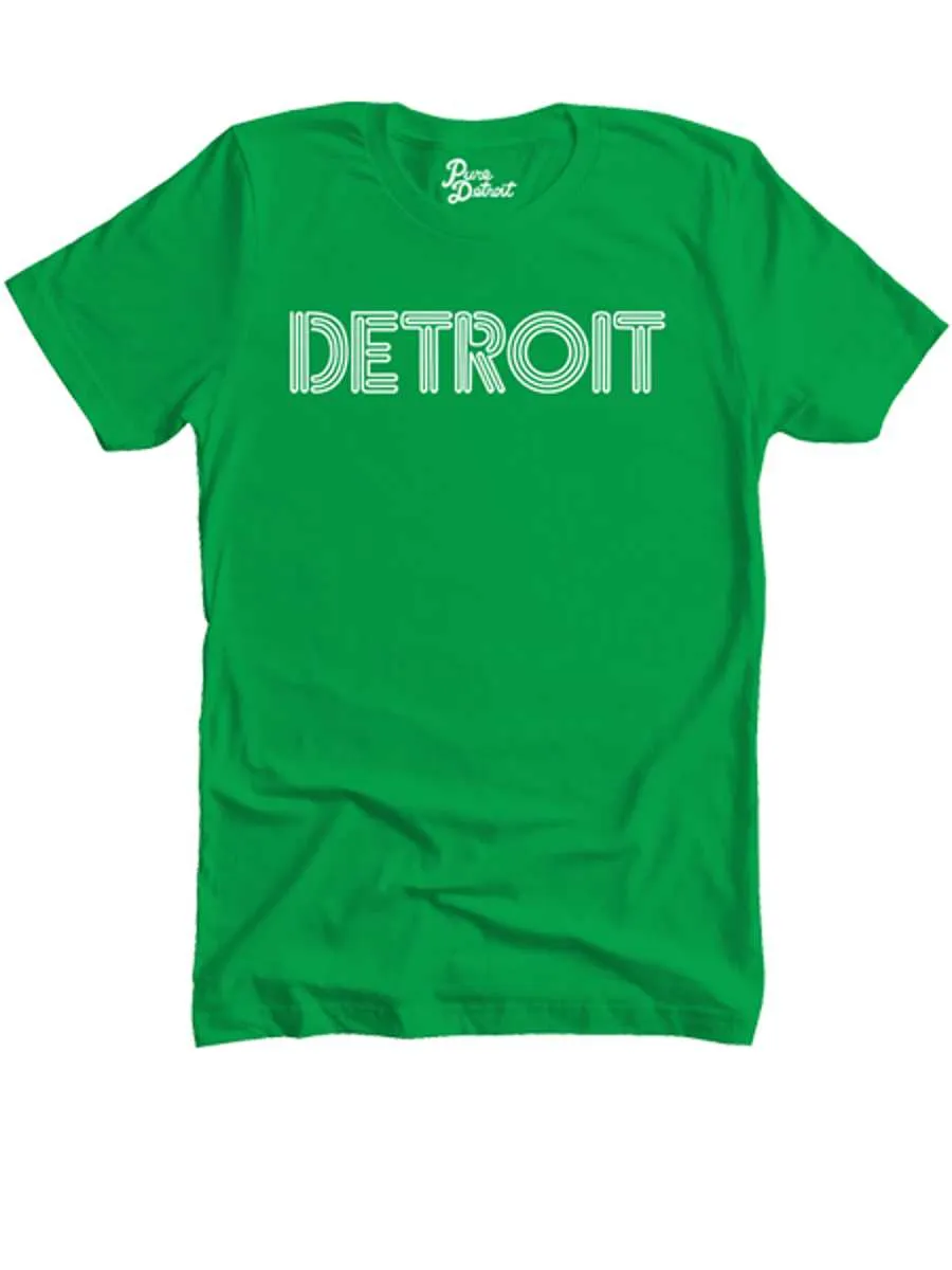 Detroit Neon Unisex T-shirt - White / Irish Green