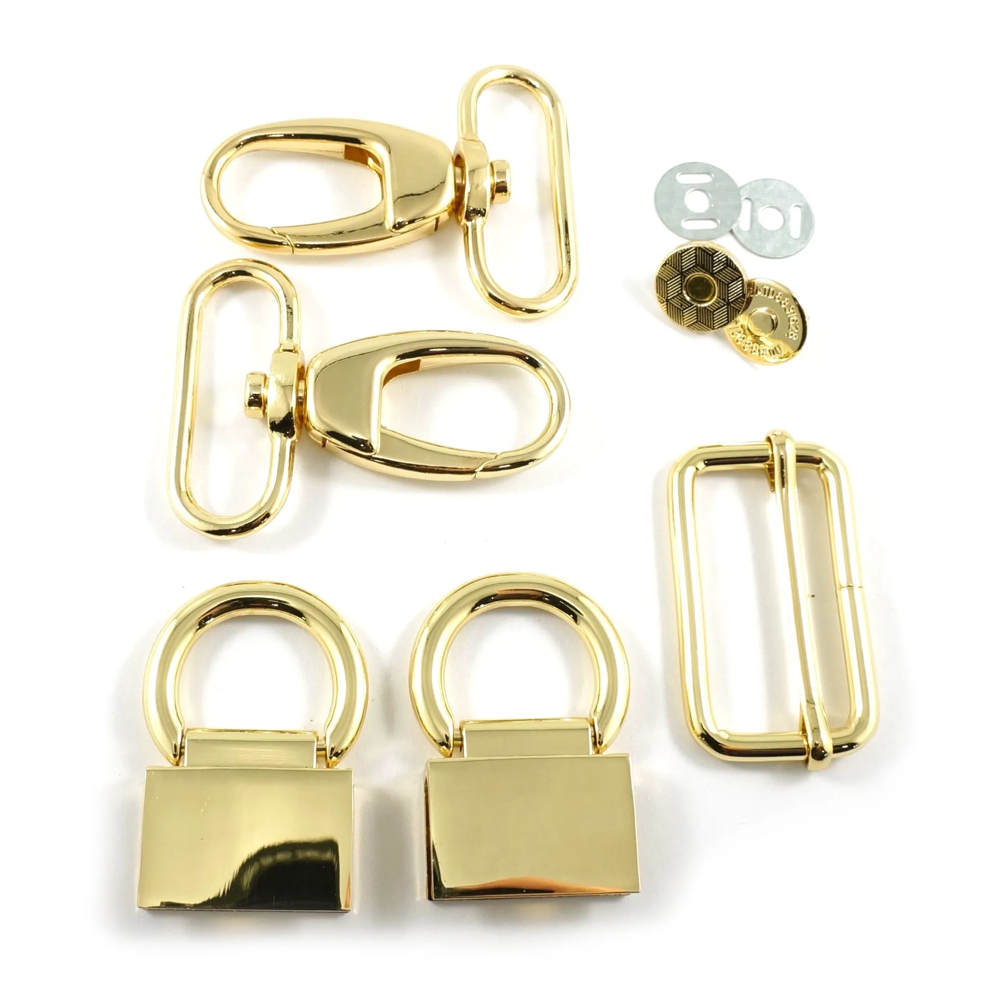 Double Flip Shoulder Bag Hardware Kit - Gold