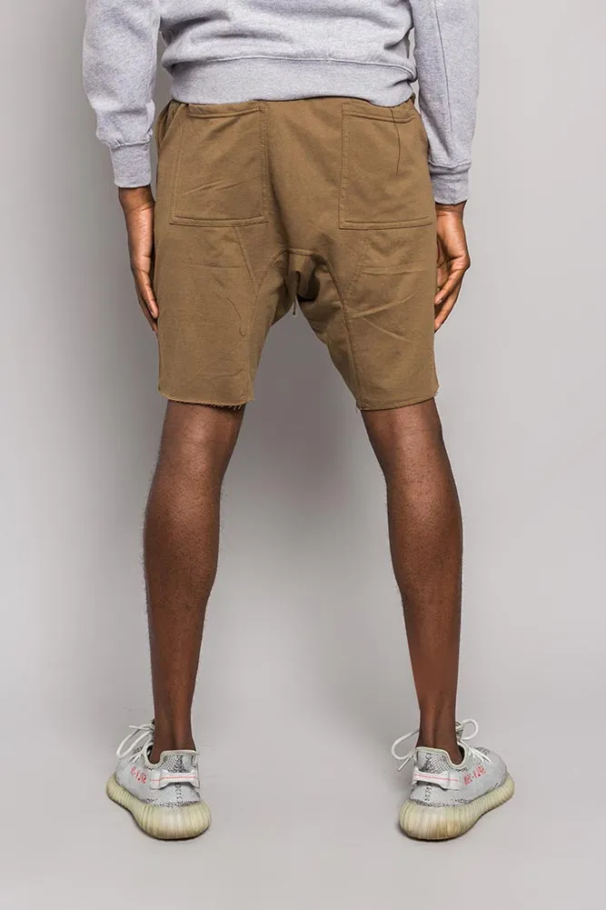 Dropped Crotch Sweat Shorts