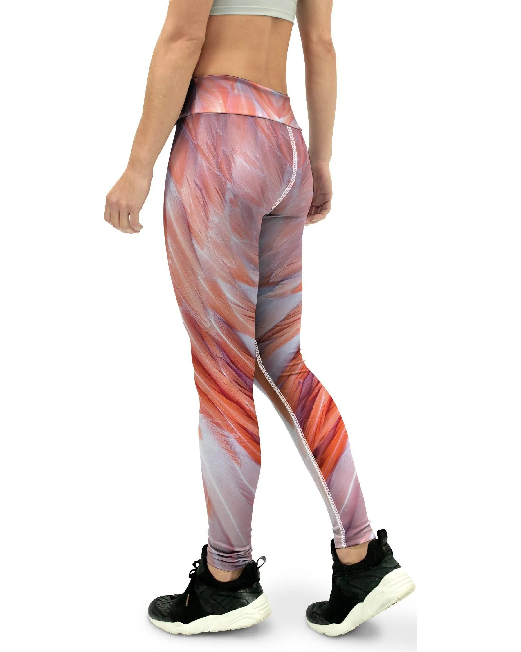 Flamingo Feathers Yoga Pants